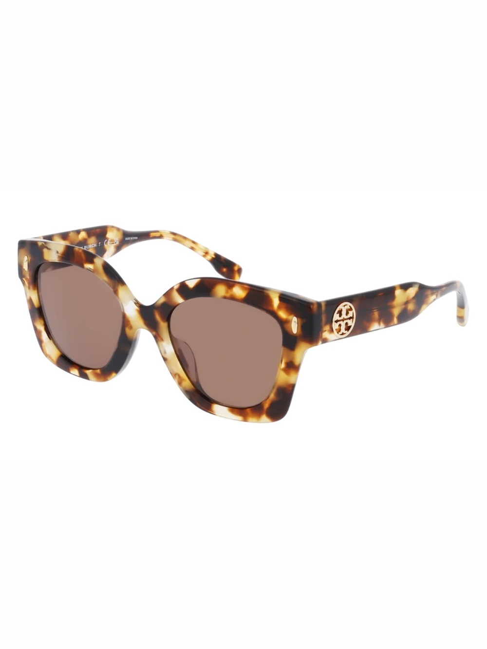 NWB Tory Burch Orange Leather Sunglasses Case with Logo Medallion